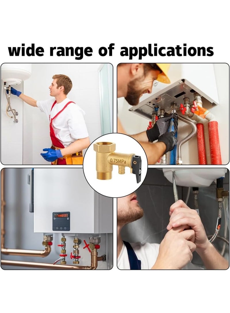 فكسر صمام أمان/تخفيف ضغط ½ بوصة لأنظمة التدفئة والمياه - خيط قياسي - Image 4